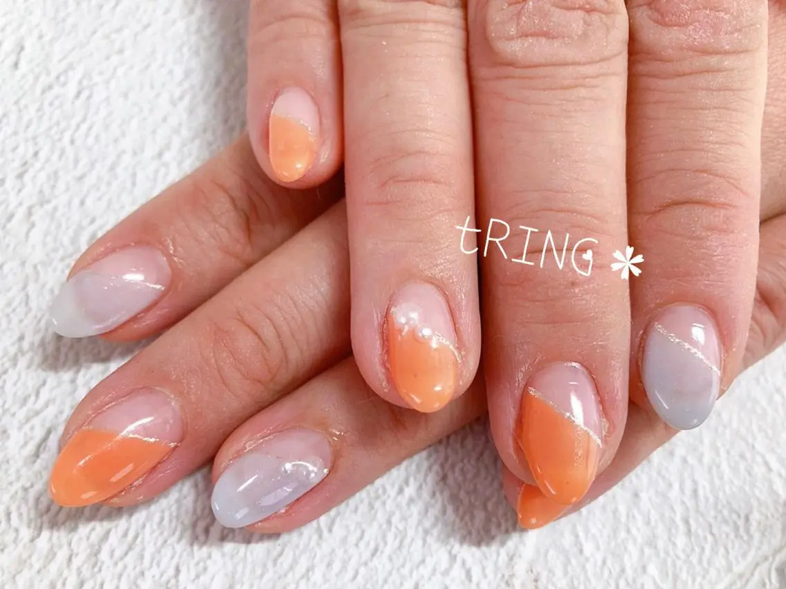 ネイル ハンドネイル tRING＊ しいの木台のネイルデザイン