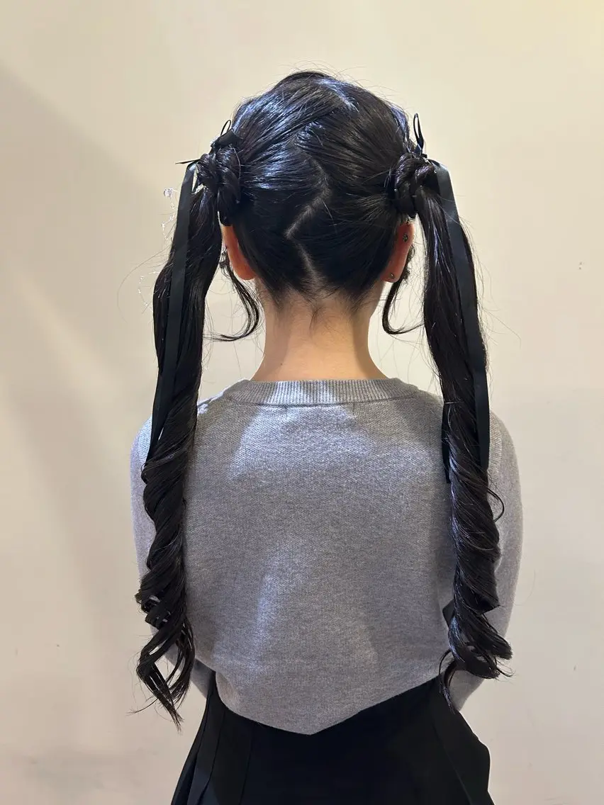 ロング ヘアアレンジ ヘアセット ボウ🪞ヘアセット /メイク/マツパのマツエク・マツパデザイン