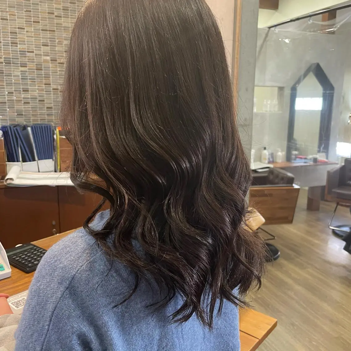 セミロング カラー ベージュカラー ピンクカラー ピンクベージュ 骨格似合わせカット✨ 林 まどかのヘアスタイル