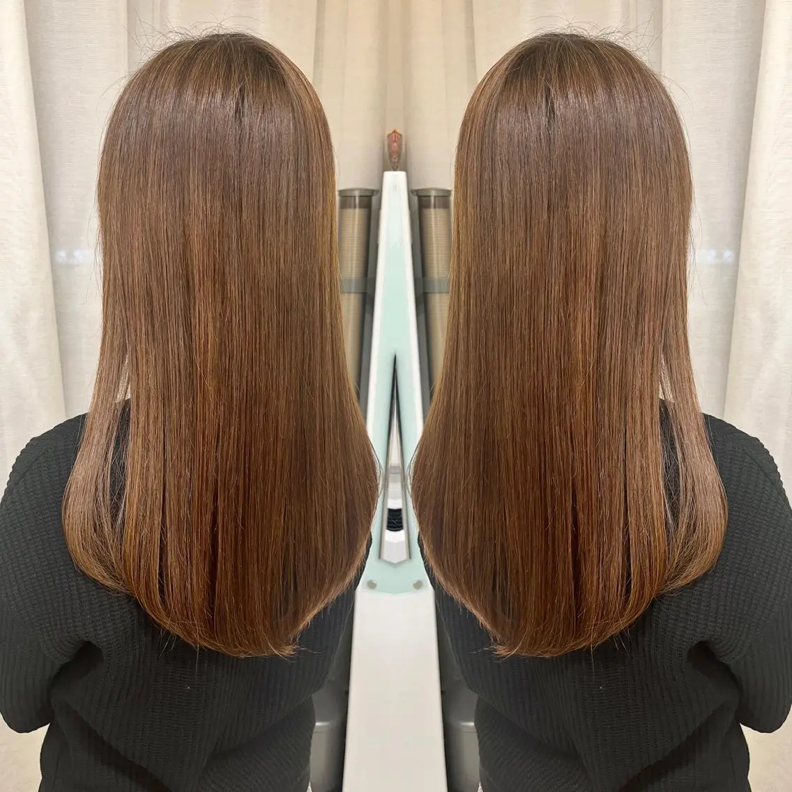 ロング パーマ 縮毛矯正 カット トリートメント 天野 涼のヘアスタイル