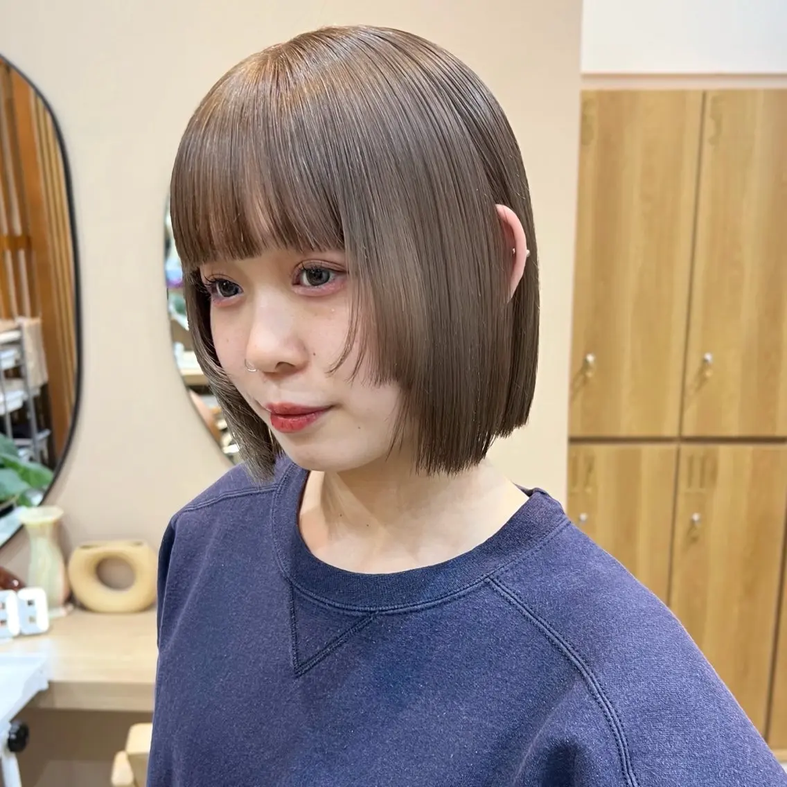 ショート カラー カット トリートメント ボブ/縮毛矯正/ 透明感カラー/ゆきなのヘアスタイル