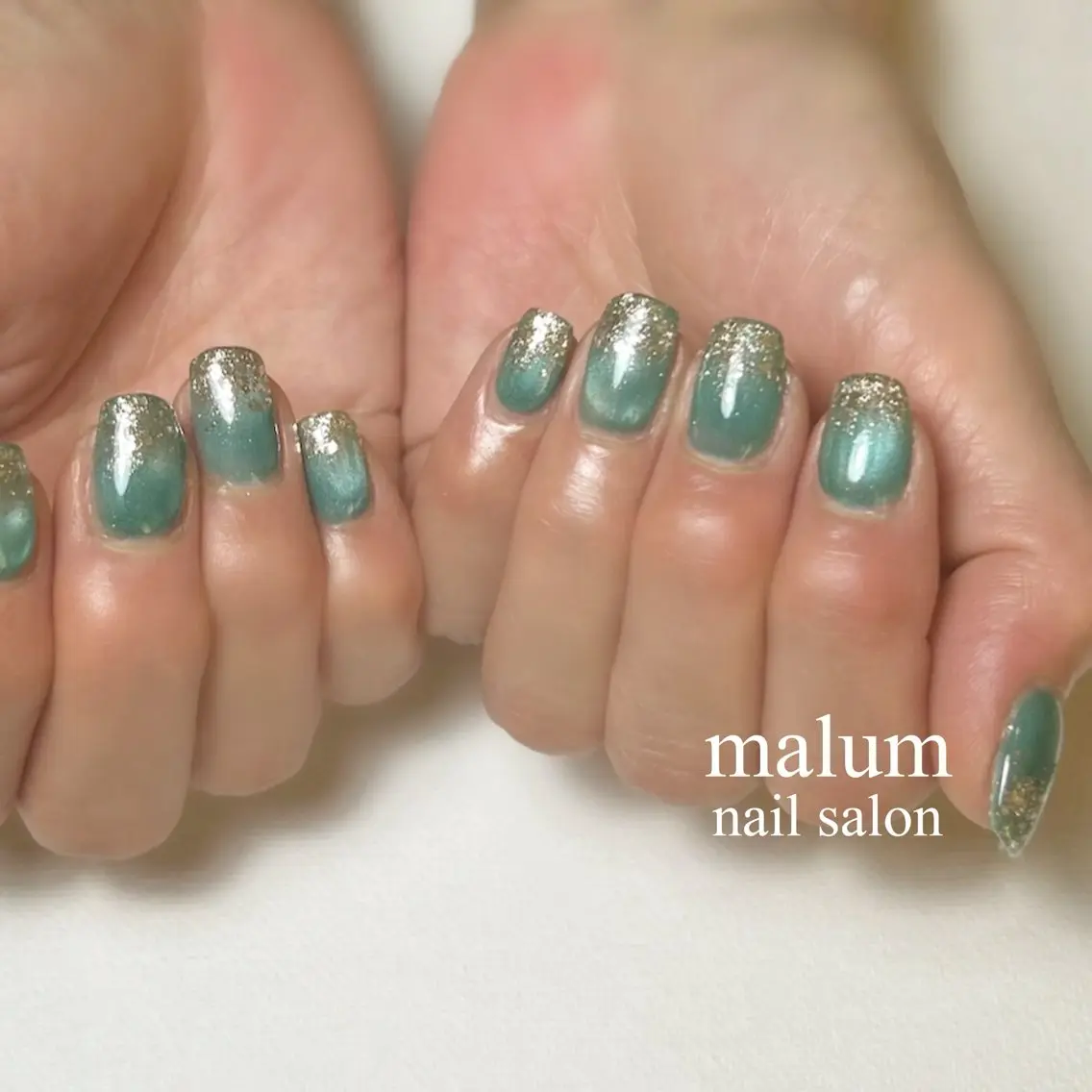 ネイル ラメ(グリッター) マグネットネイル ハンドネイル malum nailのネイルデザイン