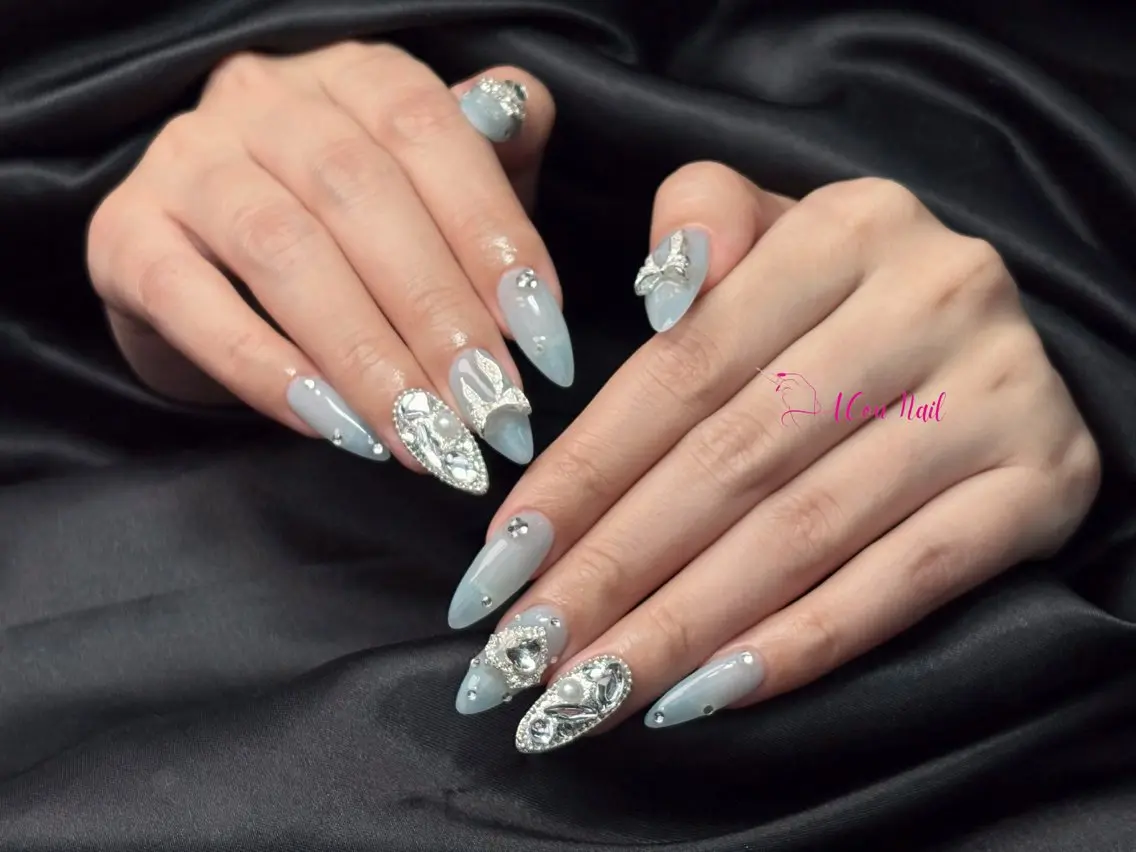 ネイル 桜ネイル 長さ出し フラワーネイル フレンチネイル ジェルネイル ハンドネイル ACon NailSalonのネイルデザイン