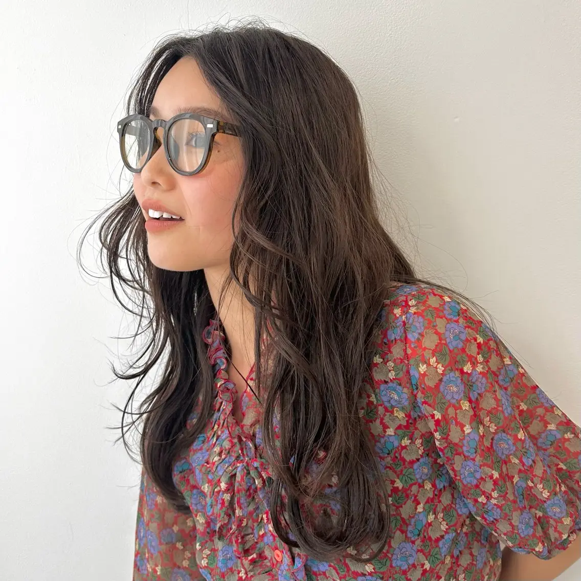 ロング カラー 顔周りカット レイヤーカット カット トリートメント レイヤー/艶カラー /パーマ💚千琴のヘアスタイル
