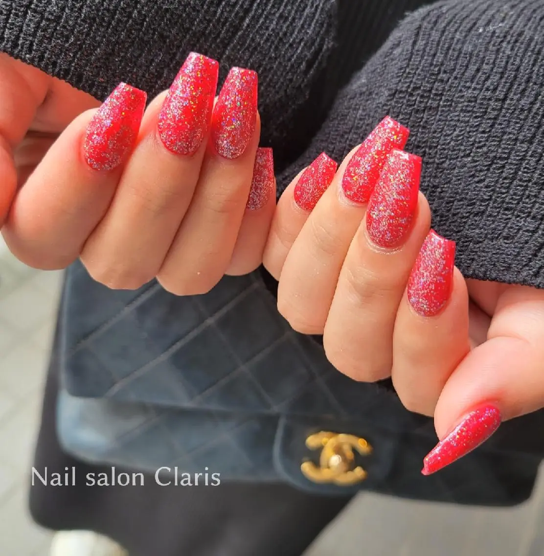 ロング ネイル スカルプネイル シンプルネイル Nailsalon Clarisのネイルデザイン