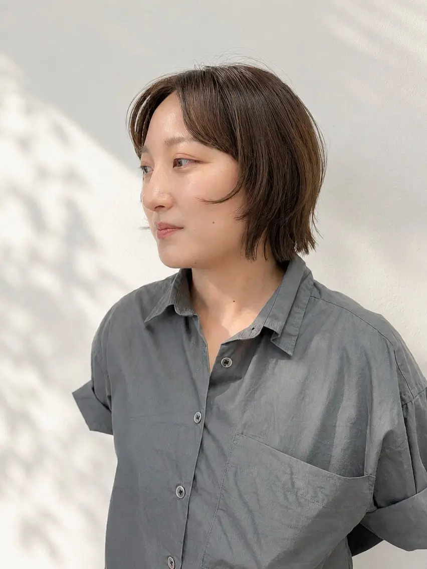 ショート ボブレイヤー ボブ レイヤーカット カット ヘアカラー トリートメント や ぎ /似合わせ カラー/神戸美容室のヘアスタイル