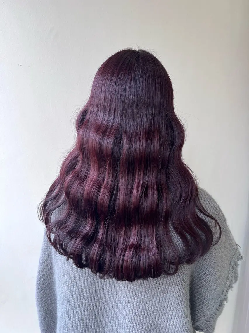 ロング カット ヘアカラー トリートメント レイヤーカット 🇰🇷SAYAのヘアスタイル