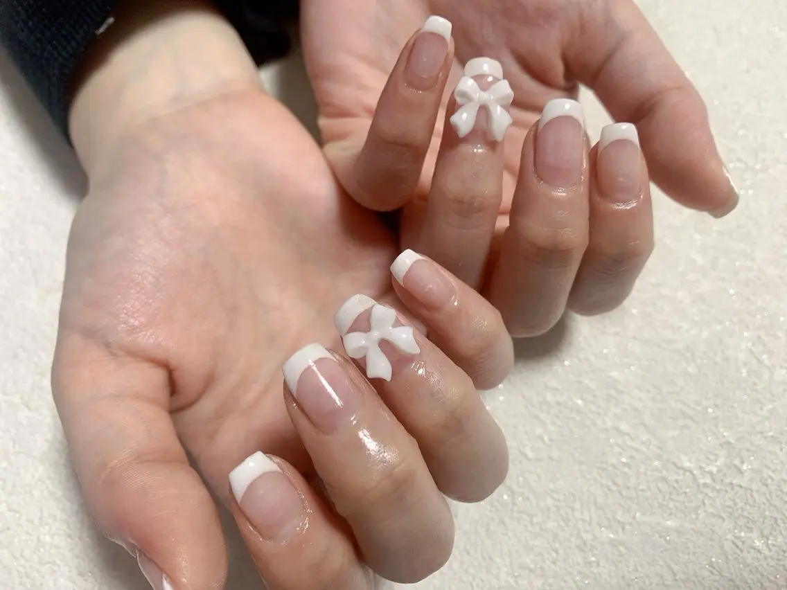 ネイル フレンチネイル ジェルネイル 韓国ネイル メンズネイル パラジェル kiki nail たまプラーザのネイルデザイン