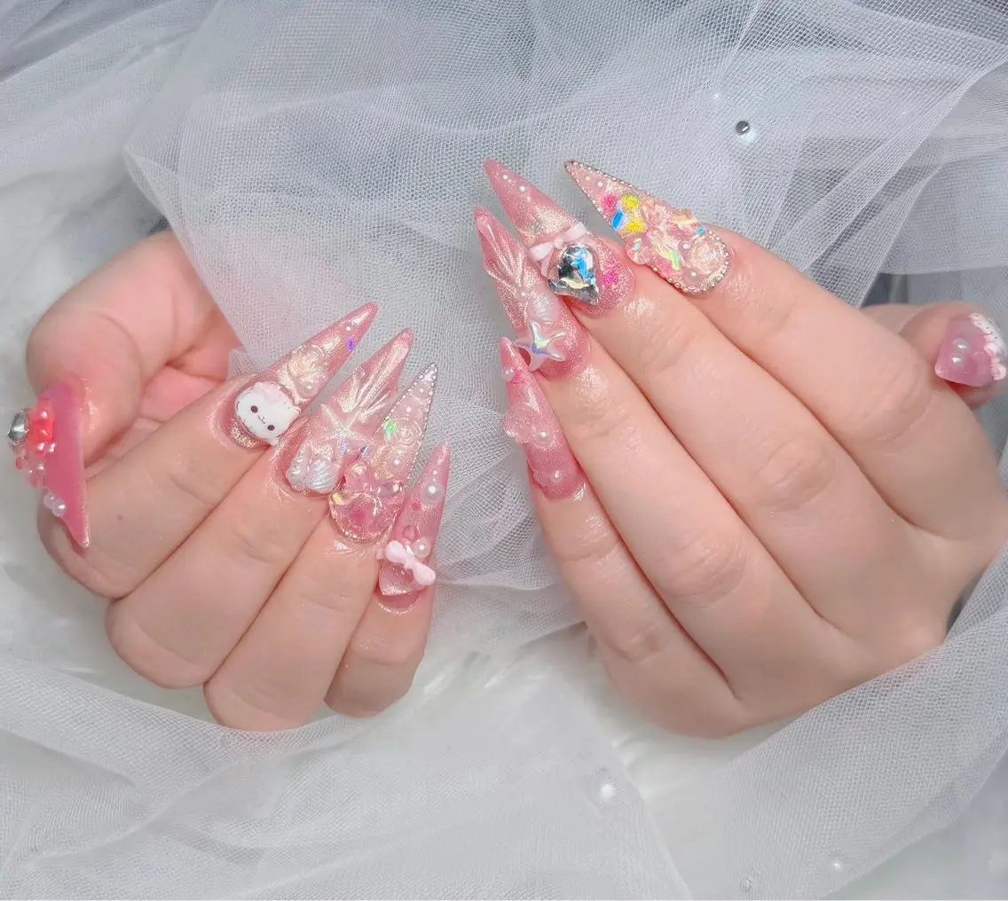 ネイル アートネイル 韓国ネイル 持ち込み ワンホンネイル ハンドネイル Lenie Nail Salonのネイルデザイン