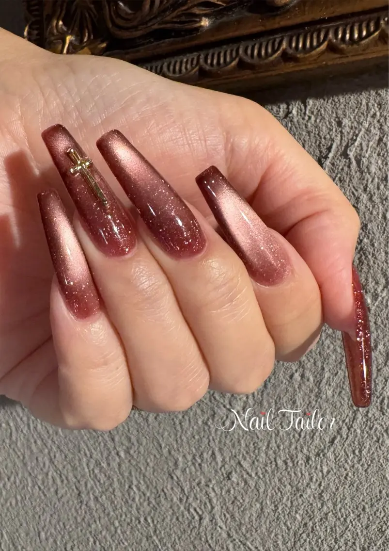ネイル フラッシュネイル フラッシュマグ ロングネイル マグネットネイル ハンドネイル NailTailor ネイルテイラーのネイルデザイン