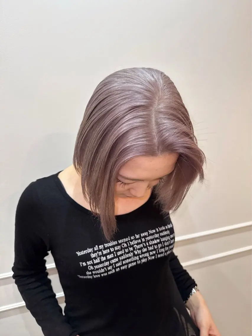 ブリーチあり透明感color♡+シャンプーブローの写真