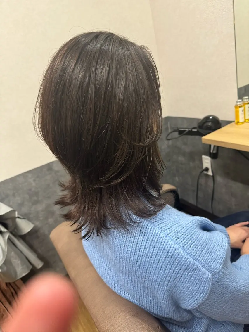 ミディアム カラー reeed konnoのヘアスタイル