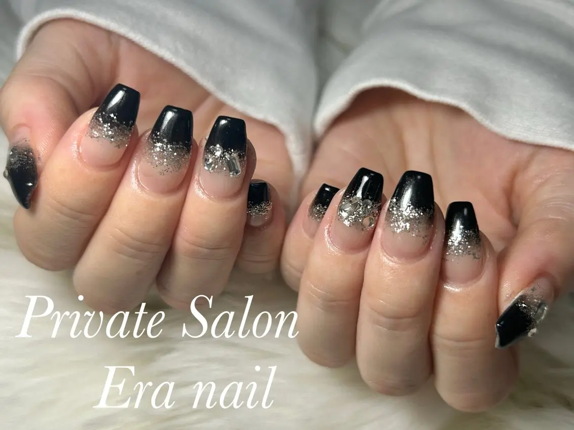 ネイル グラデーション ラメ(グリッター) ハンドネイル Era nailのネイルデザイン