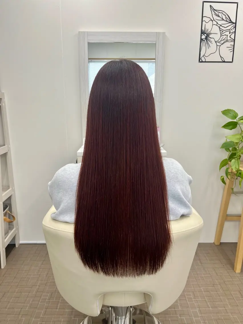 ロング カット ヘアカラー フジワラ ヤスのヘアスタイル