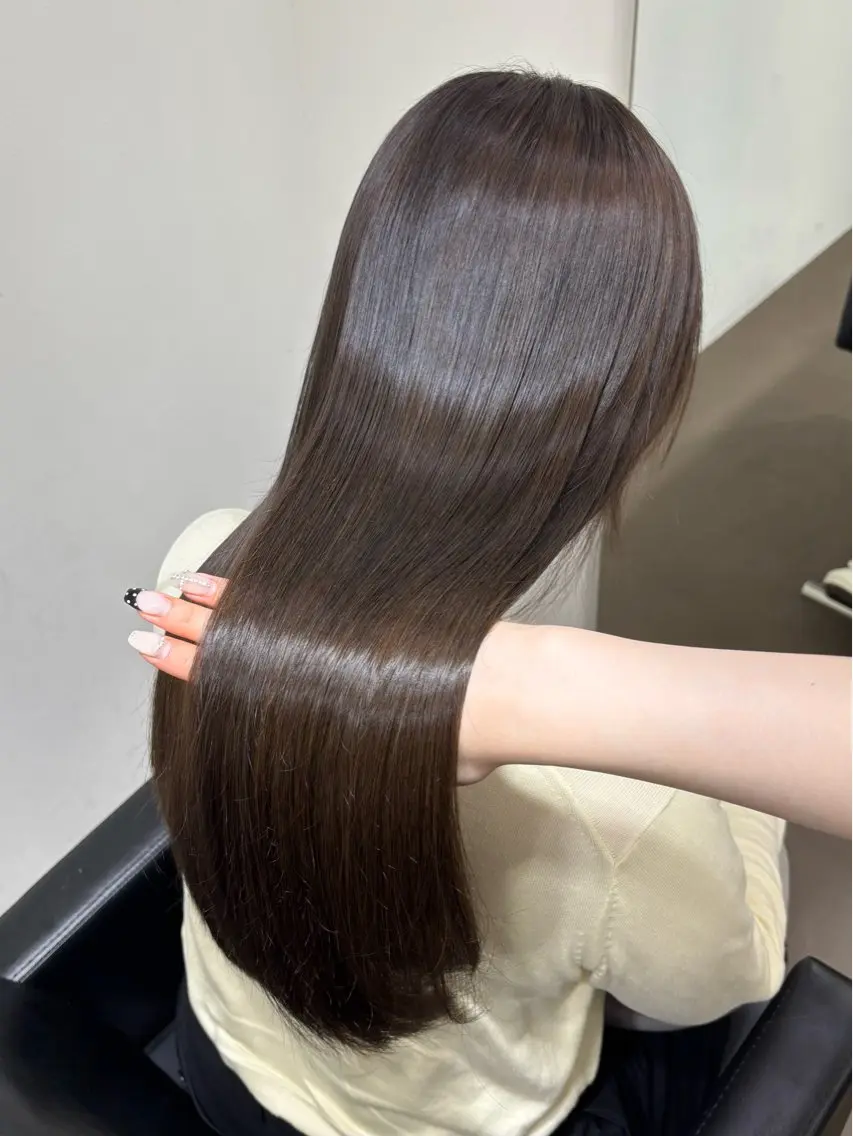似合わせ小顔cut+プレミアムカラー+髪質改善トリートメント🧴🫧ご新規様クーポンの写真