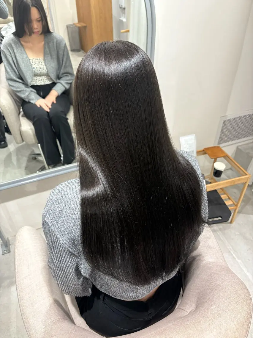 ロング 髪質改善×韓国艶髪 カラー ヒナタ🍒のヘアスタイル