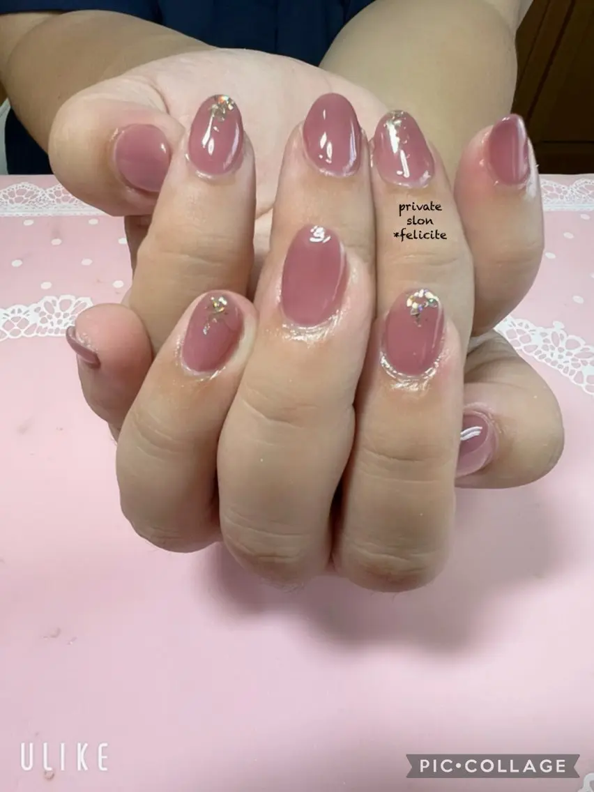 ネイル オフィスネイル ピンク 早川 真理のネイルデザイン