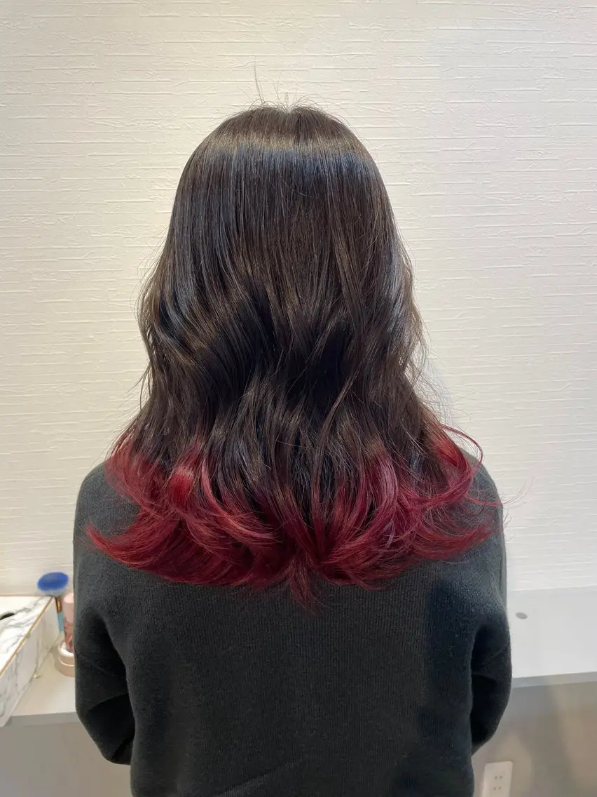 セミロング カラー ヘアカラー YUI/ ブリーチカラー🌷のヘアスタイル