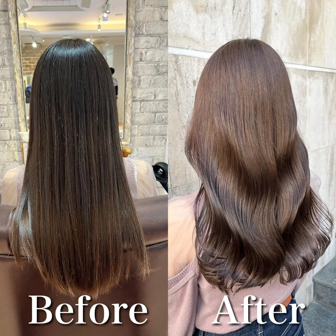 ロング カラー ブリーチ ダブルカラー ハイライトカラー ブリーチなしカラー ハイライト カット ヘアカラー トリートメント ブリーチなし✨艶髪 カラー𓃲YAGIのヘアスタイル