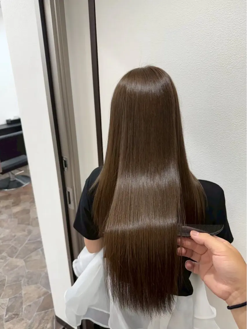 ロング カラー バレイヤージュ ミストバング ブリーチ 透明感カラー ダブルカラー 🫧La Mimi YUI🫧のヘアスタイル