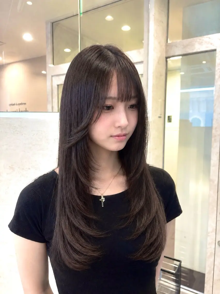 ロング カラー カット ヘアカラー トリートメント himari/縮毛 矯正/レイヤー/熊谷のヘアスタイル