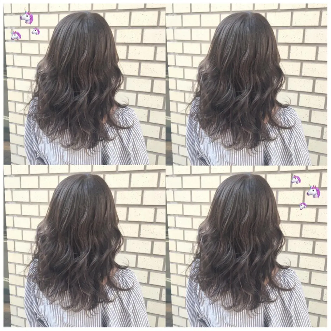 ミディアム カラー アディクシーカラー グレージュ 韓国ヘア得意❤︎森澤 悠佳のヘアスタイル