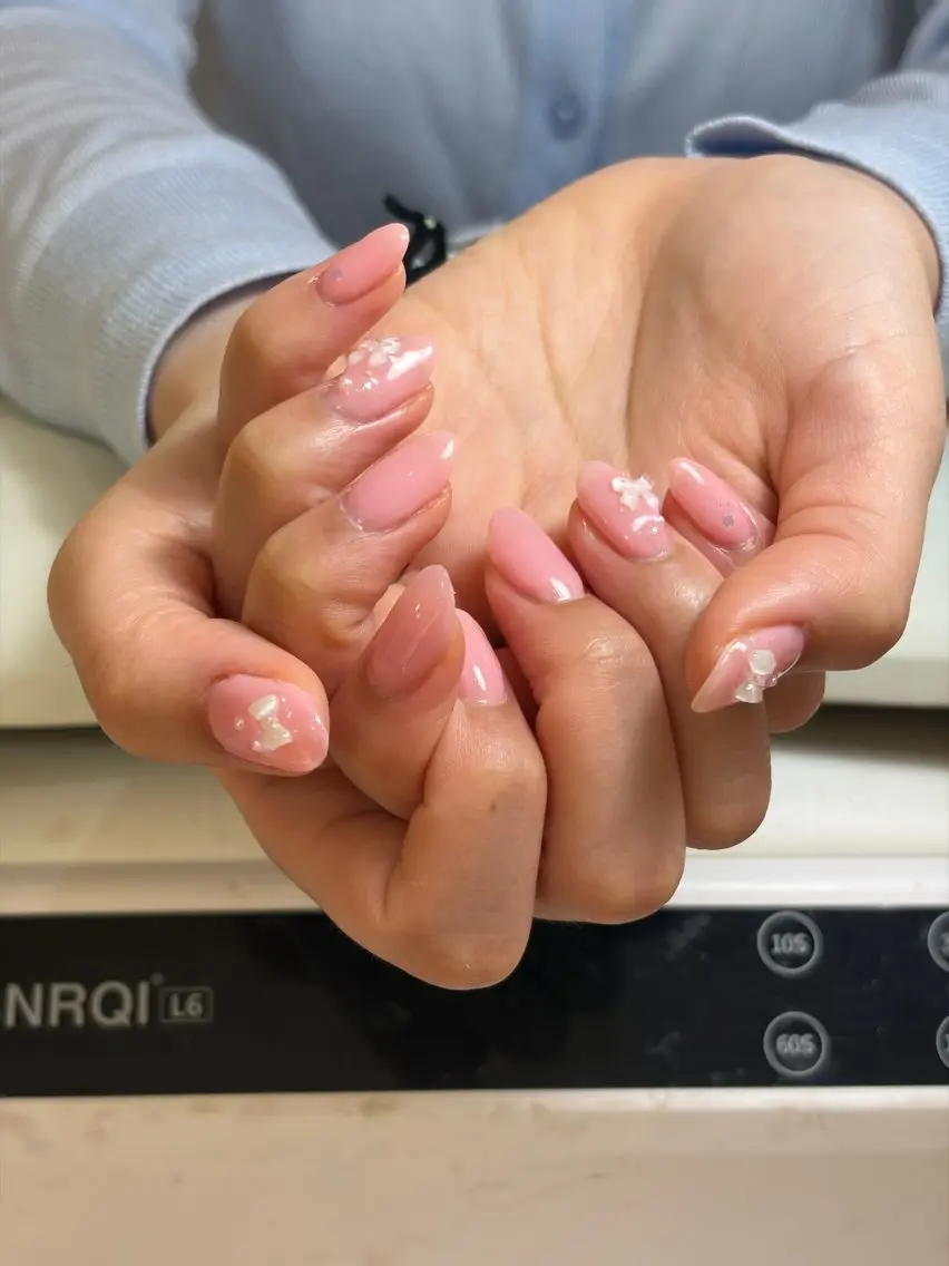 ネイル ピンク リボン pholeisi Art nailのネイルデザイン
