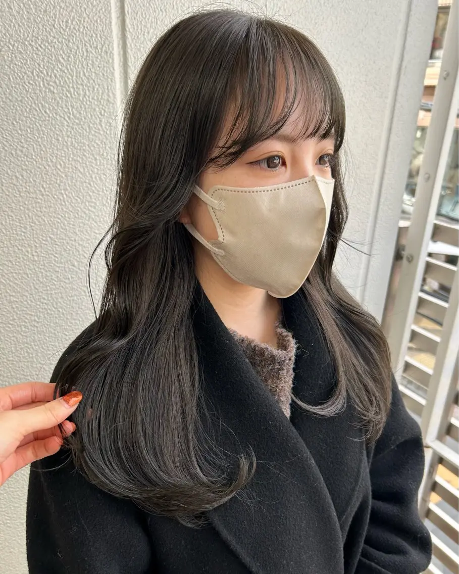 ロング カラー ヘアアレンジ ココアグレージュ グレージュ レイヤーカット 《暖色/韓国hair 》🇰🇷桑原ユキネのヘアスタイル