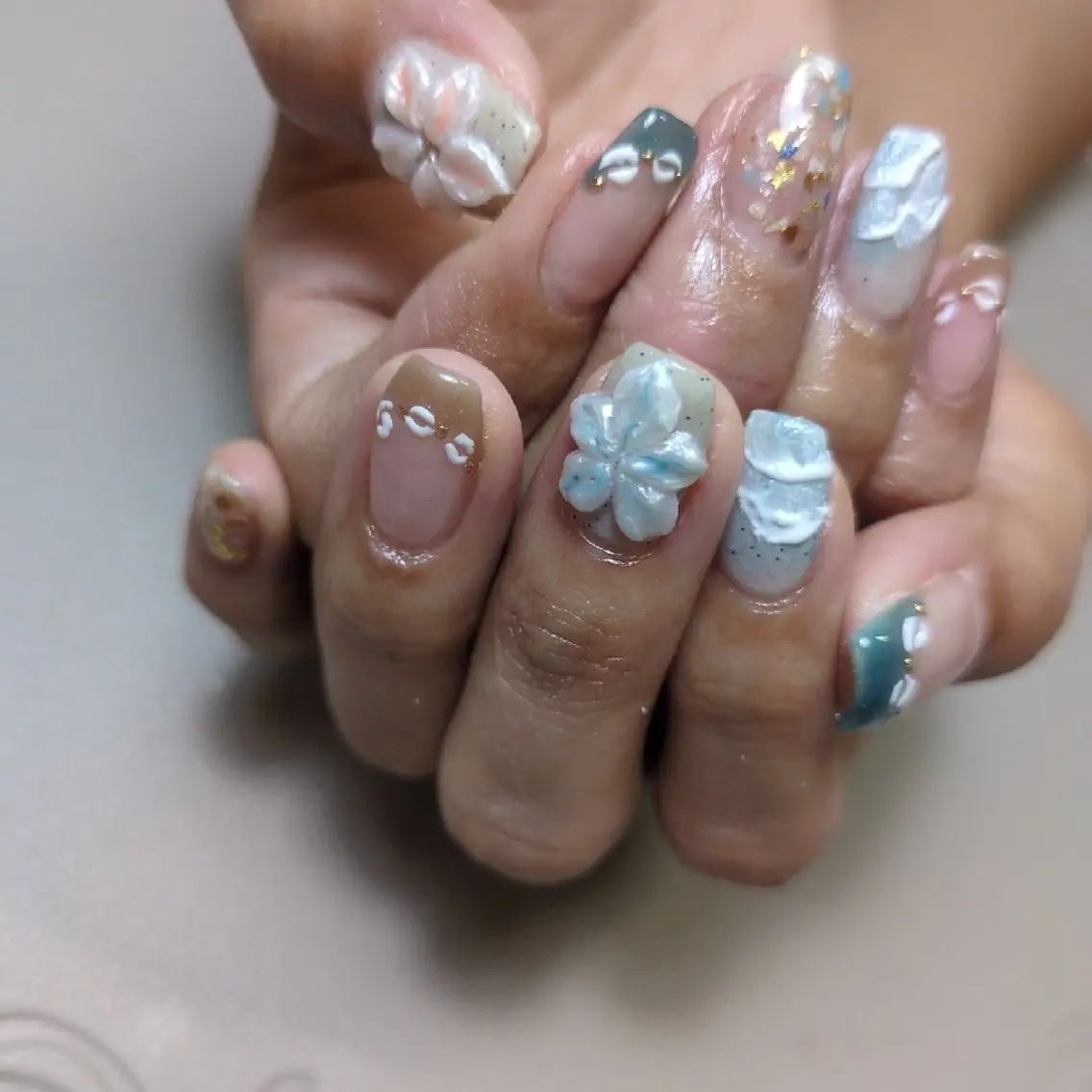 ネイル フラワーネイル ハンドネイル 細井 雪乃のネイルデザイン