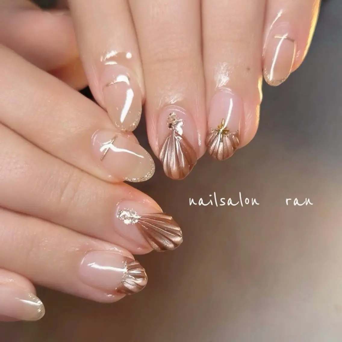 ネイル マグネットネイル ハンドネイル ハンドケア nailsalon ranのネイルデザイン
