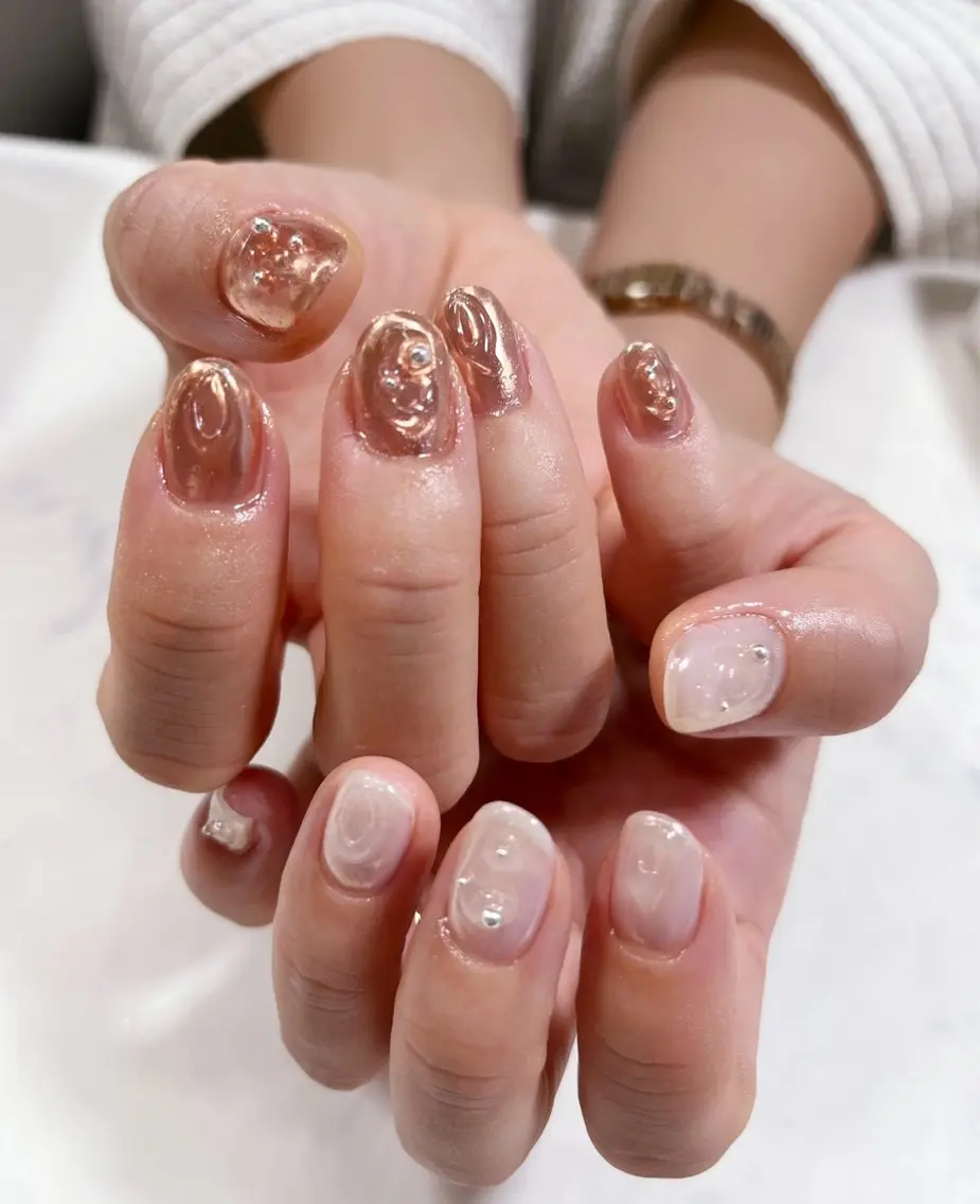 ネイル ぷっくりネイル knail ＊RISA°.・のネイルデザイン