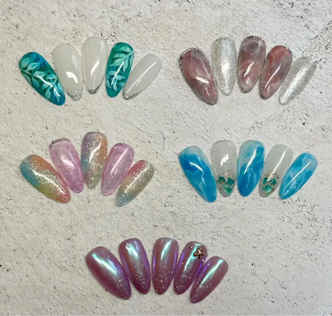 ネイル ブルー ニュアンスネイル 夏ネイル Mai’s nailのネイルデザイン