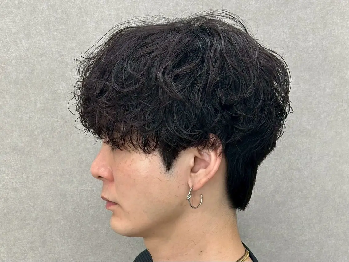 ショート センターパート 韓国ヘア・綾也のヘアスタイル
