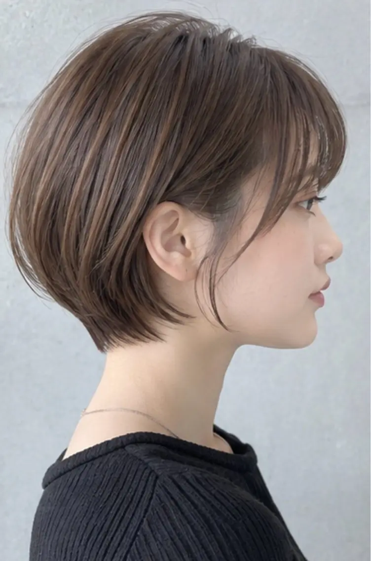 ショート ショートボブ ボブ くびれヘア ショートヘア 無料募集/大人可愛い ショートカット 日向のヘアスタイル