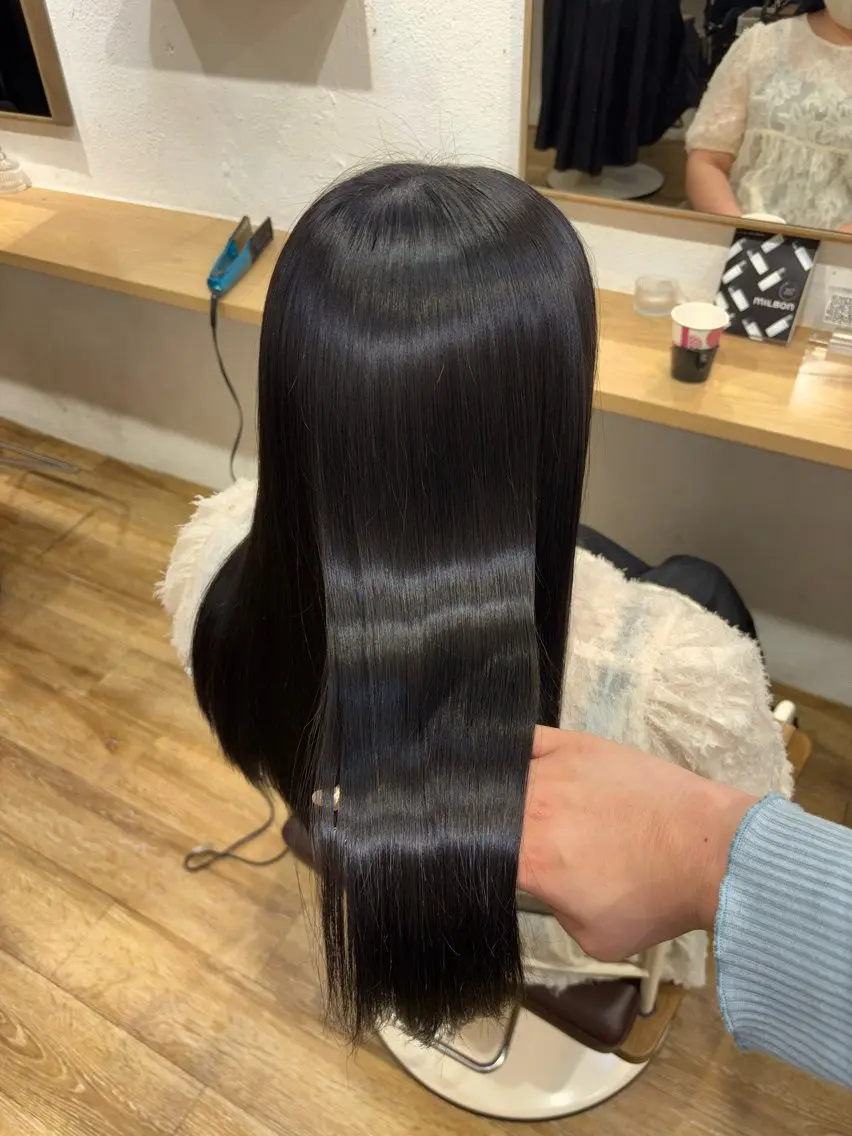 ロング カラー カット ヘアカラー トリートメント ヘッドスパ ヘアセット ️韓国ヘア/レイヤー カット❤️Yūkaのヘアスタイル