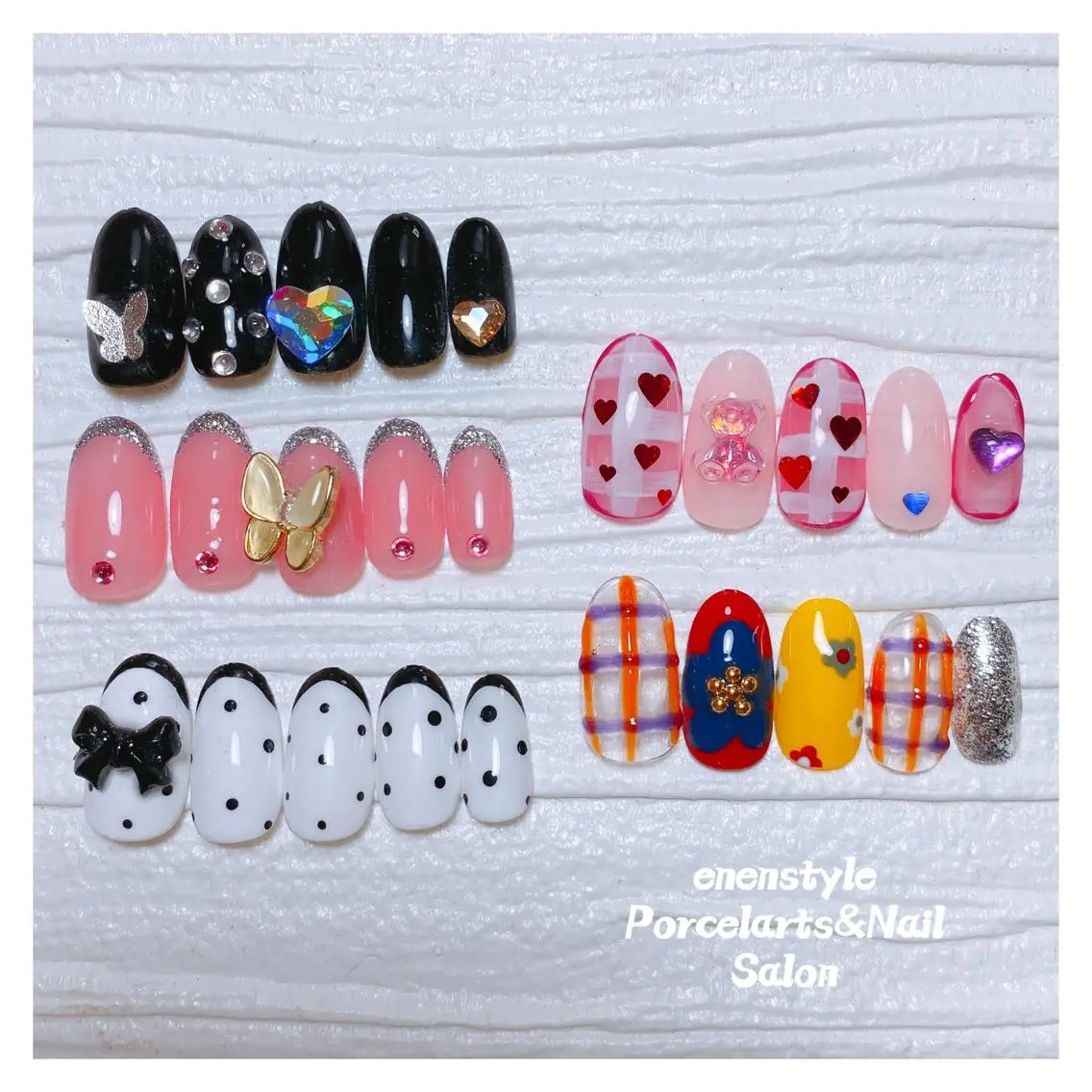 ミディアム ネイル 🐾enen style 🐾のネイルデザイン