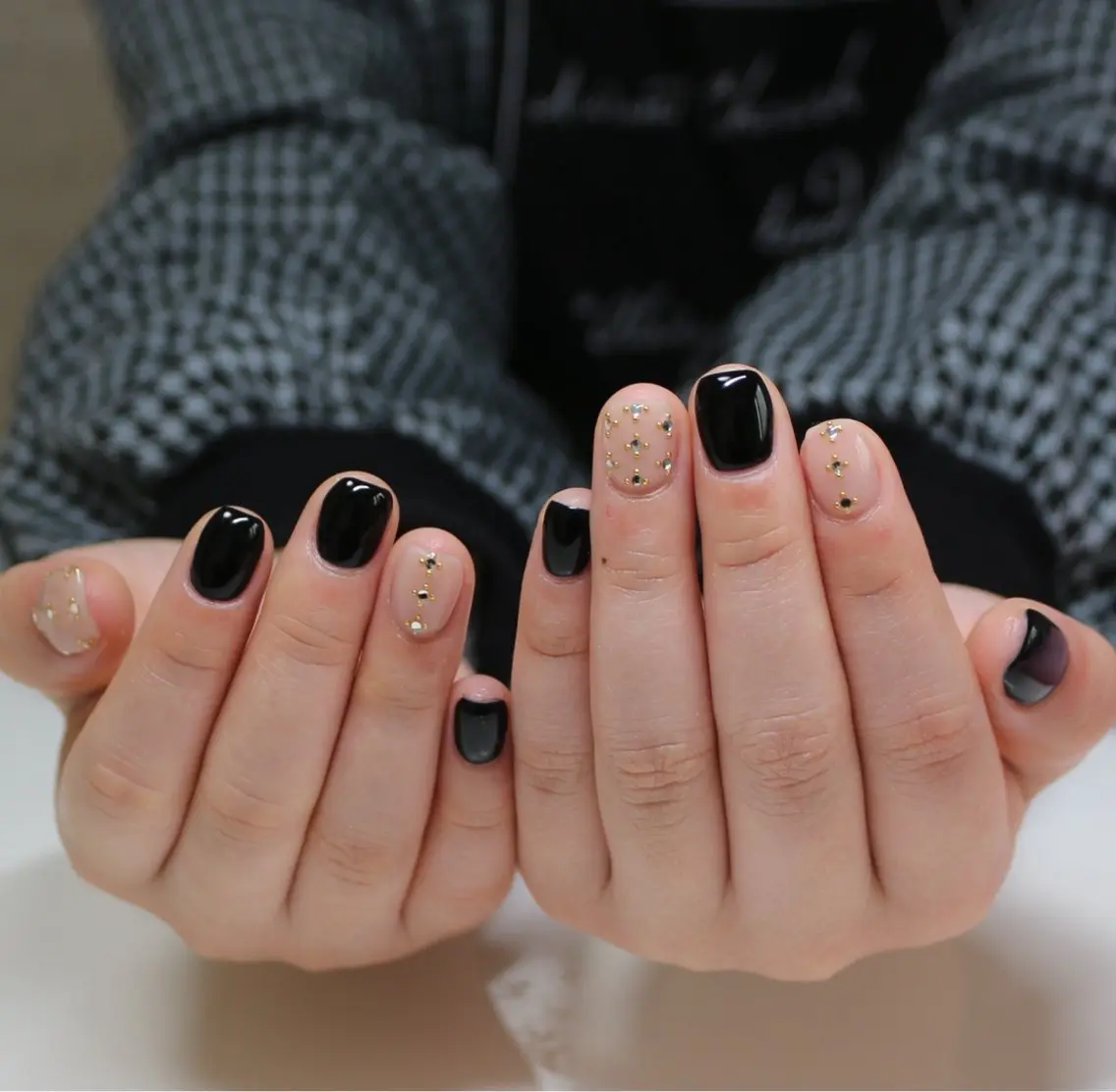 ネイル 韓国ネイル ワンホンネイル ハンドネイル Baku Nailsのネイルデザイン