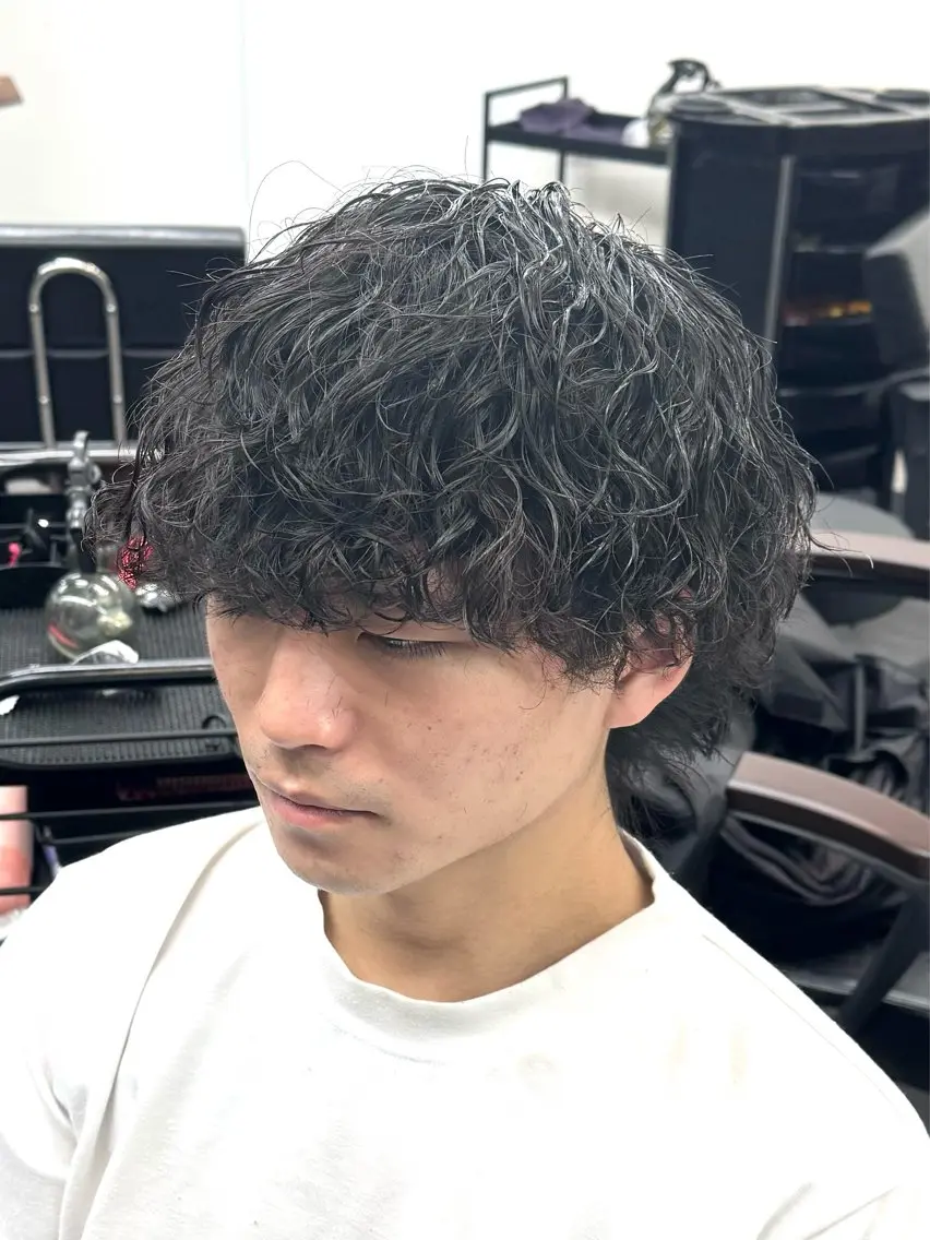 パーマ メンズ カット パーマ 柏メンズカットパーマ NO.1タイチのヘアスタイル