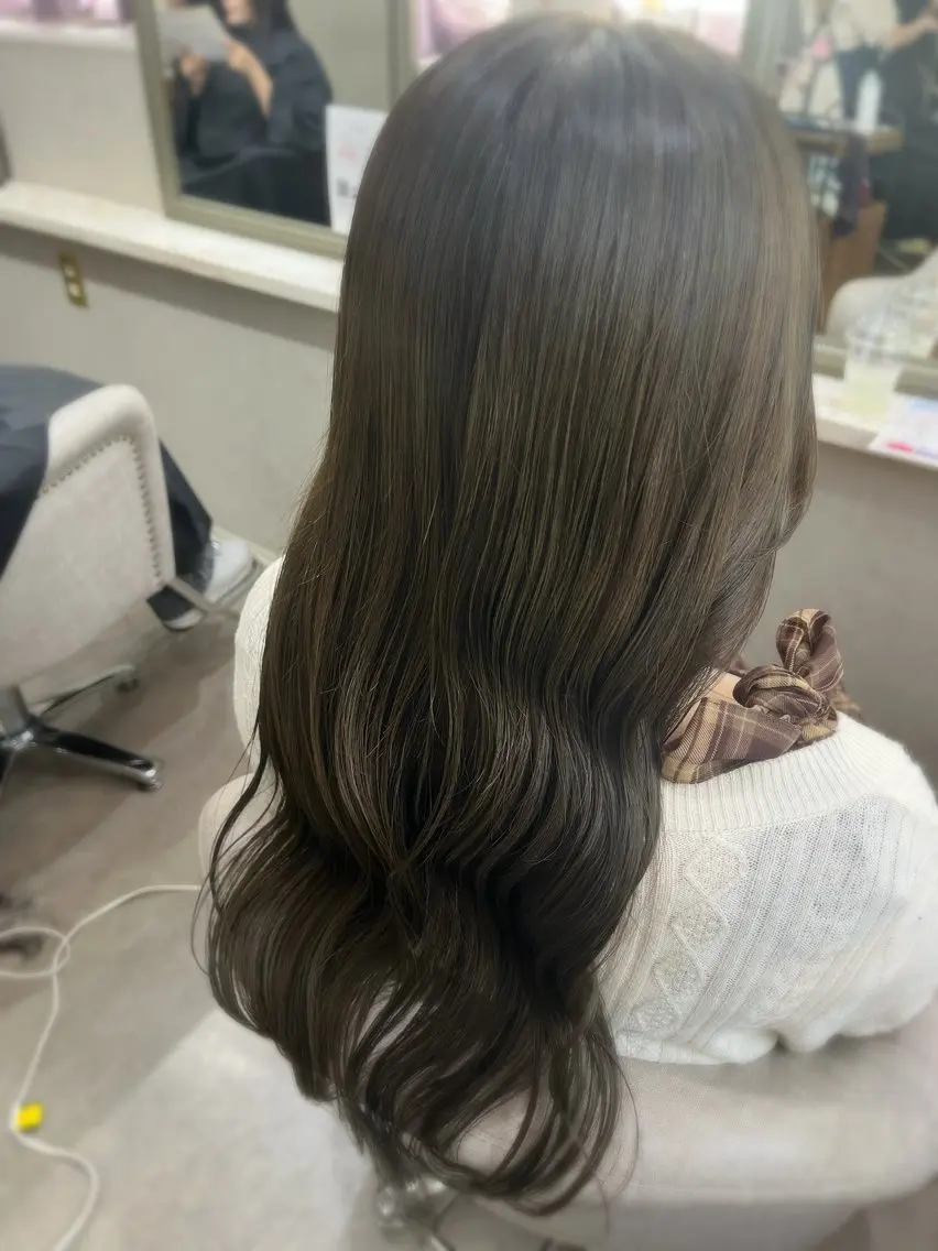 ロング 髪質改善 トリートメント カット ヘアカラー るな/透明感カラー/ 髪質改善/ワンホンのヘアスタイル