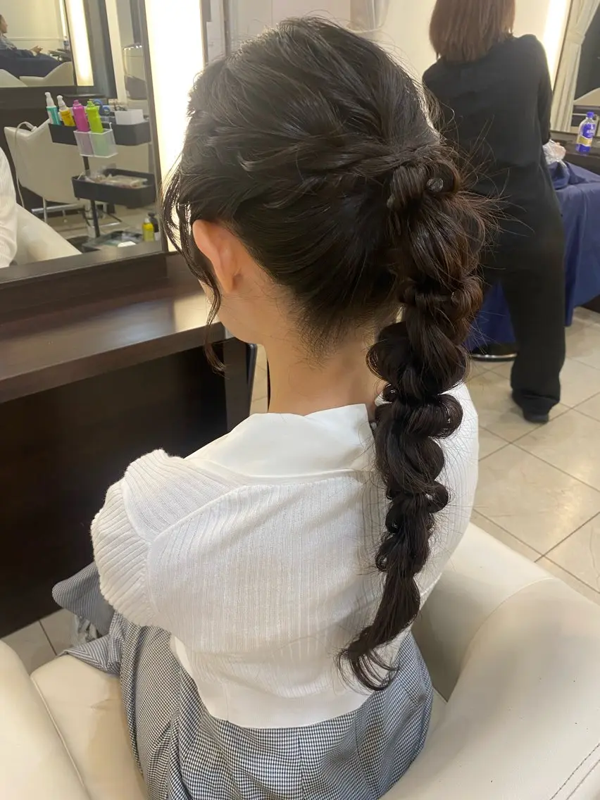 ロング ヘアアレンジ ポニーテール 石垣廣乃 /Hironoのヘアスタイル