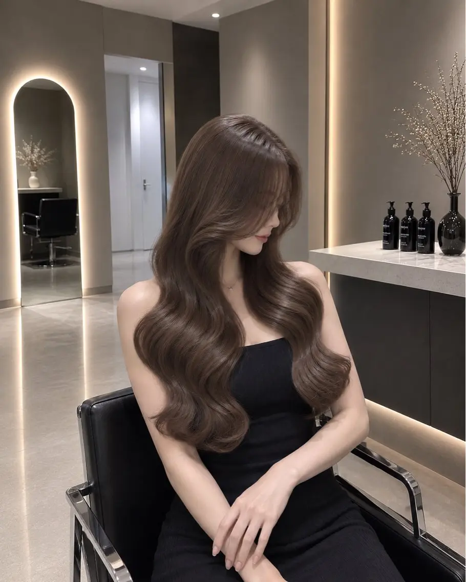 ロング ヘアカラー トリートメント 髪質改善×レイヤー 特化増原優斗のヘアスタイル