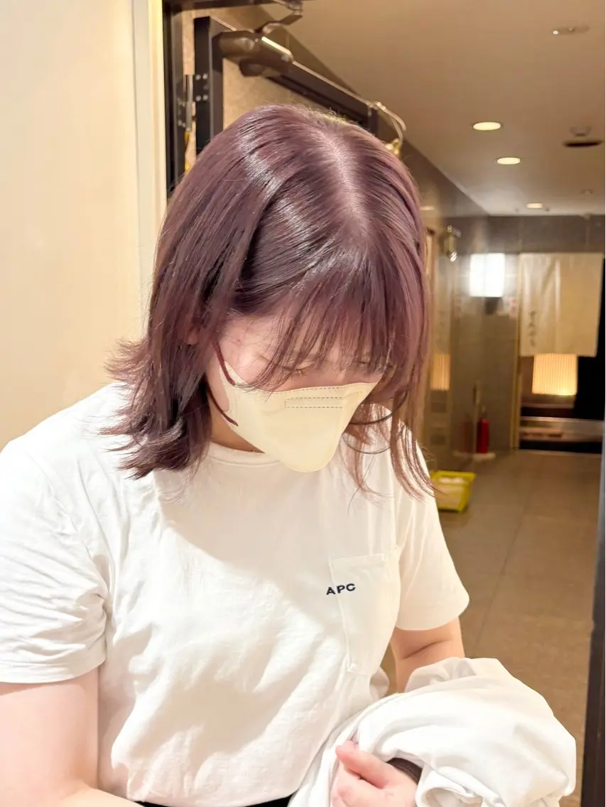 ショート カラー ブリーチ ラベンダーカラー ピンクカラー ピンクラベンダー カット ヘアカラー RINO/似合わせ /女性専用𖧷のヘアスタイル