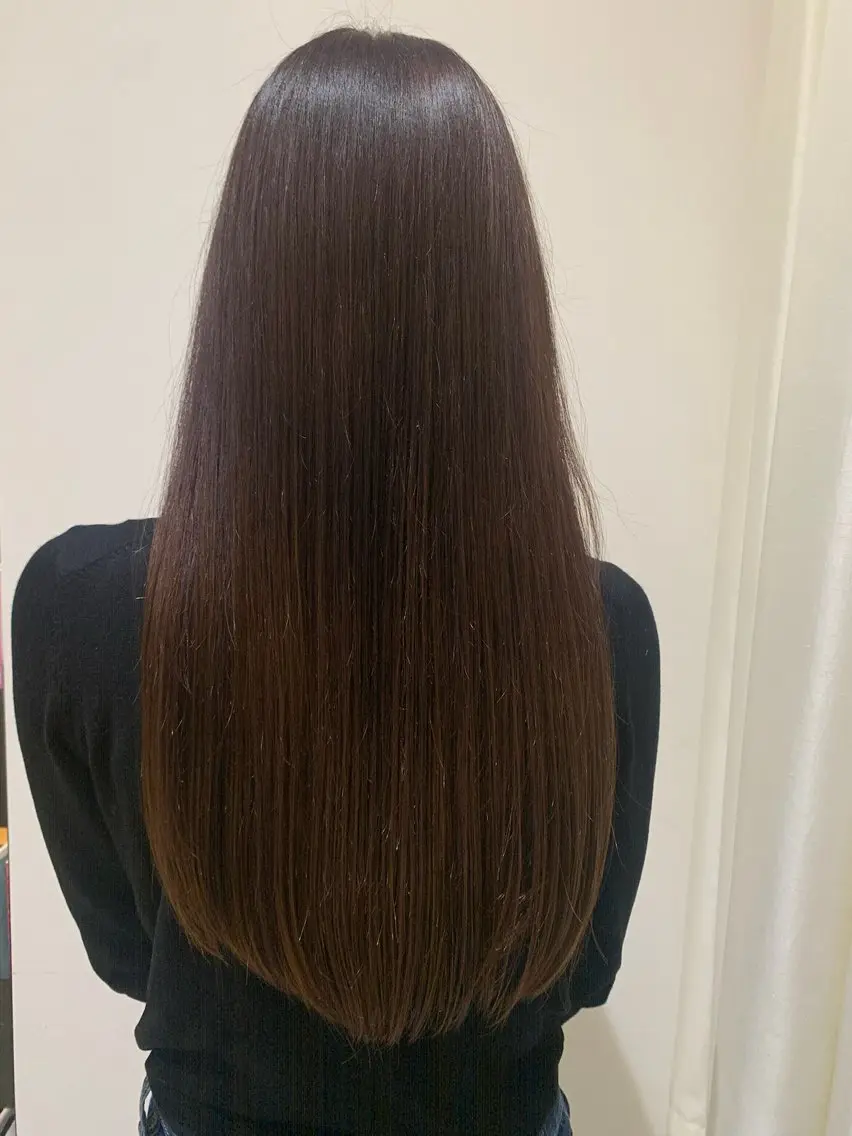 ロング 縮毛矯正 縮毛矯正 吉田 詩穂のヘアスタイル