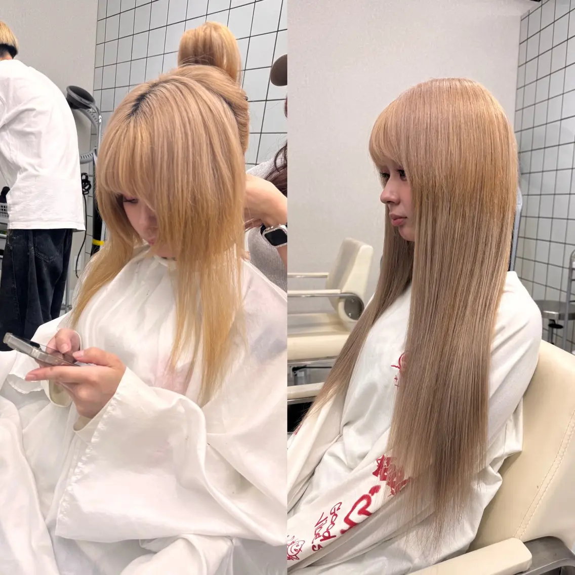 羽エクステ100本＋ワンカラーの写真