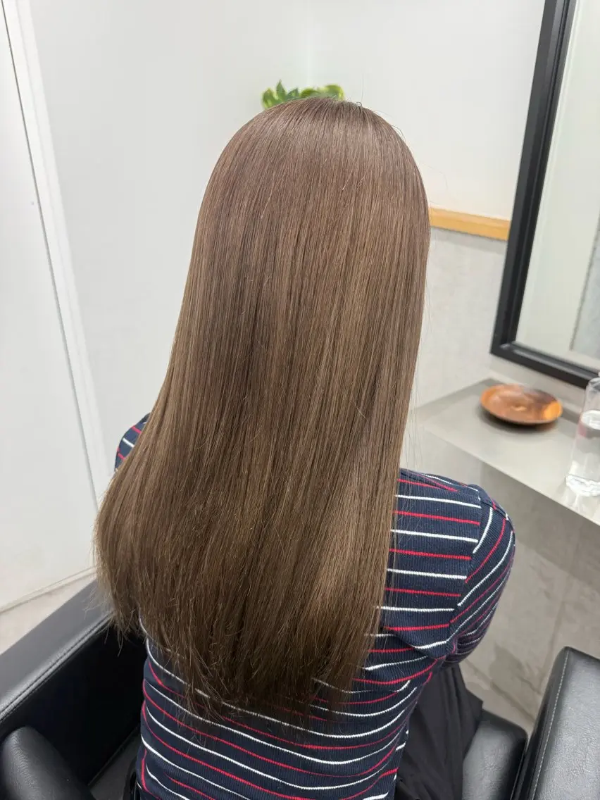 ロング ヘアカラー 新宿/ベージュ/ 透明感カラー/タクマのヘアスタイル