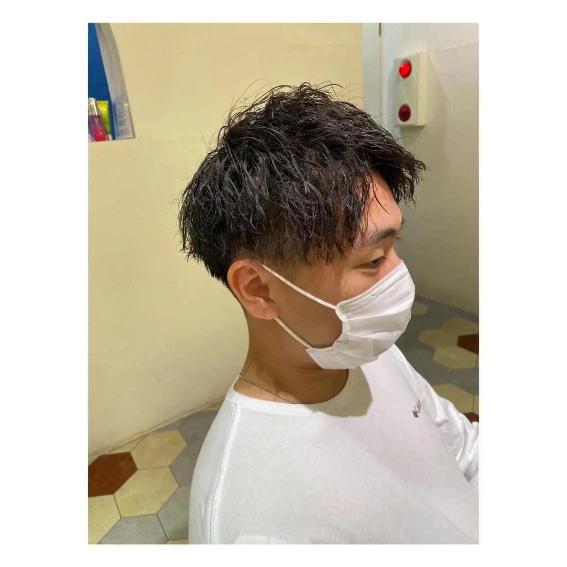 ショート パーマ メンズ カット パーマ 菊池大一 溝の口パーマのヘアスタイル