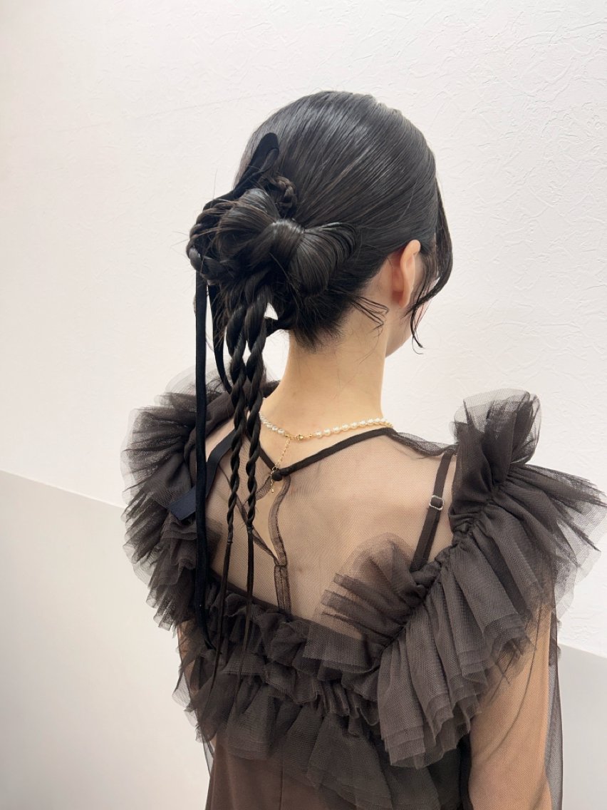 ロング ヘアアレンジ ヘアセット 薄田 珠美のヘアスタイル