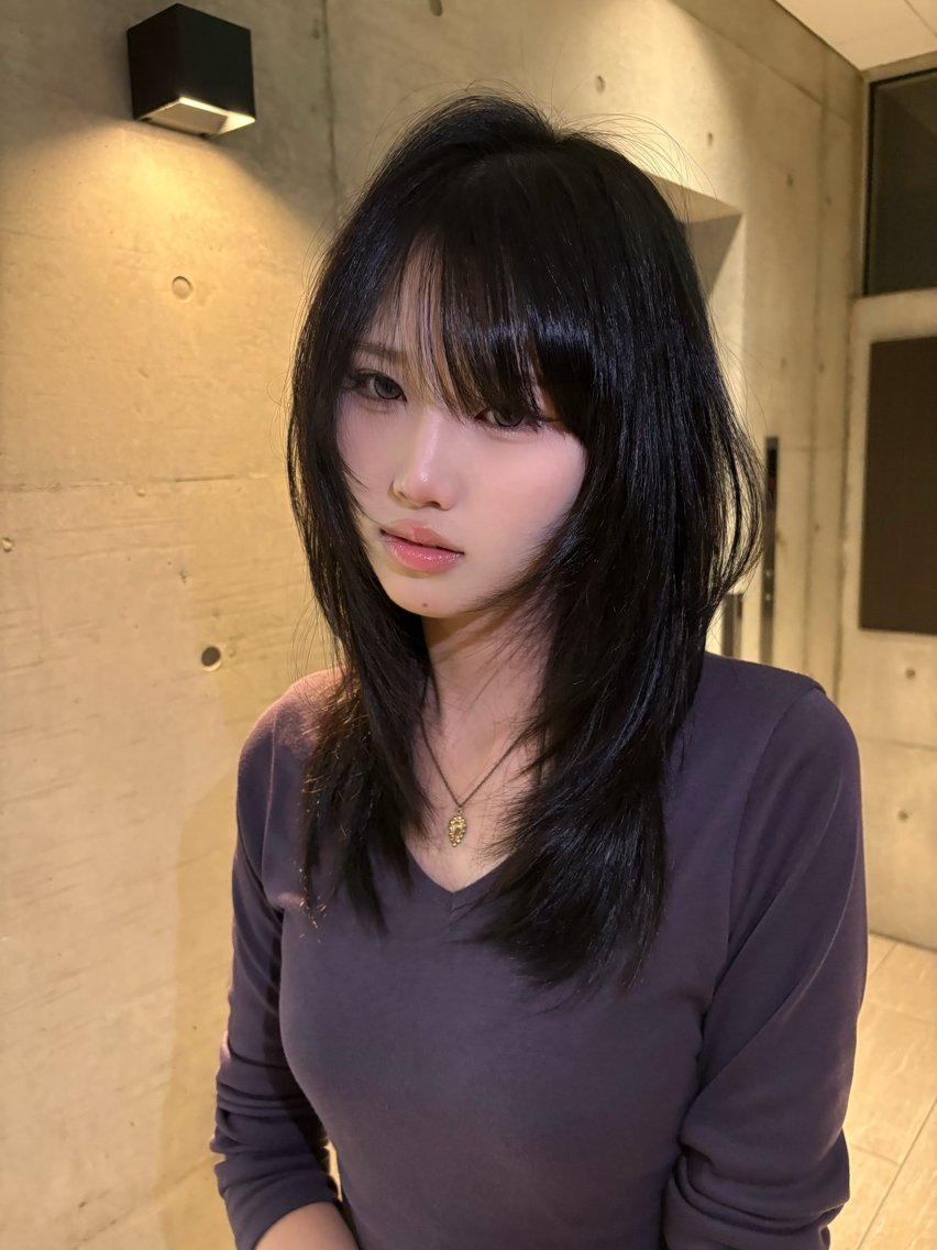 セミロング ハッシュカット ハイレイヤー レイヤーカット Yuta✂︎ 韓国レイヤー🪽のヘアスタイル
