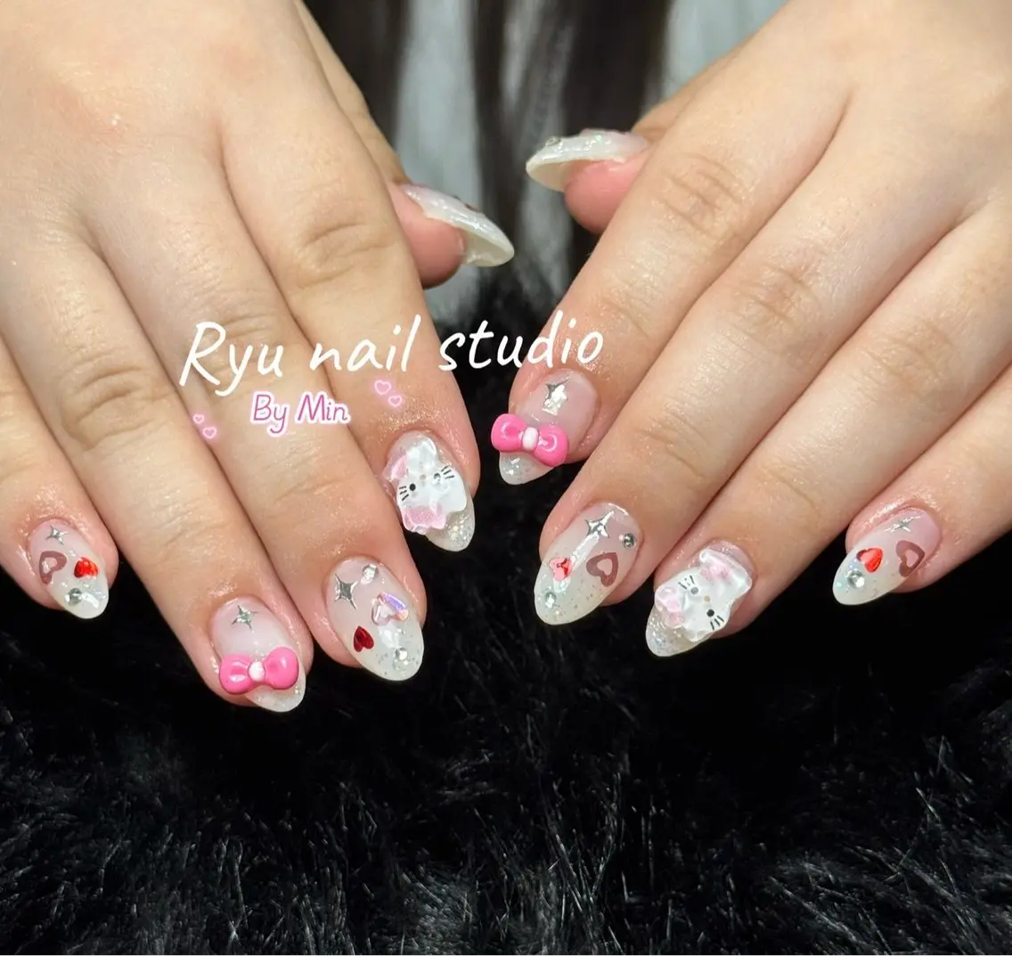 ネイル アートネイル ジェルネイル マグネットネイル ニュアンスネイル シンプルネイル ハンドネイル Ryu nail studioのネイルデザイン
