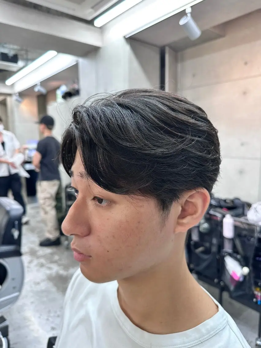 ミディアム パーマ ミディアムパーマ ニュアンスパーマ カット パーマ 石川 琉星のヘアスタイル